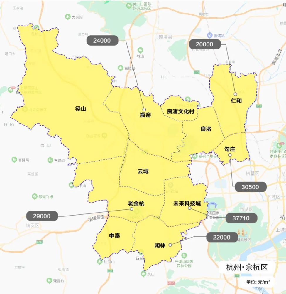 杭州市新区划分图图片